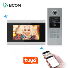 Bcom 6 unit apartment 4 wire room to room intercom system , 6 aparments video intercom